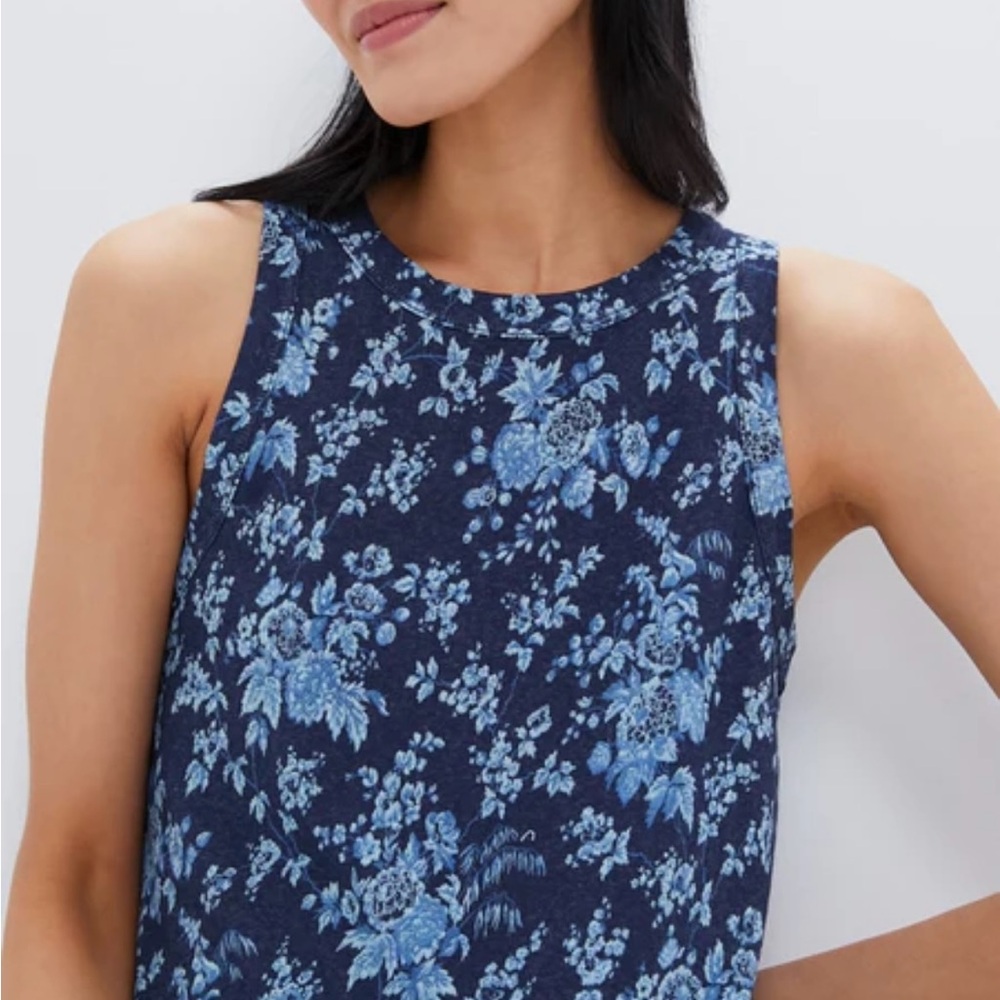 Tuckernuck Twilight Garden Clark Dress - Blue Floral- XS - Picture 4 of 7